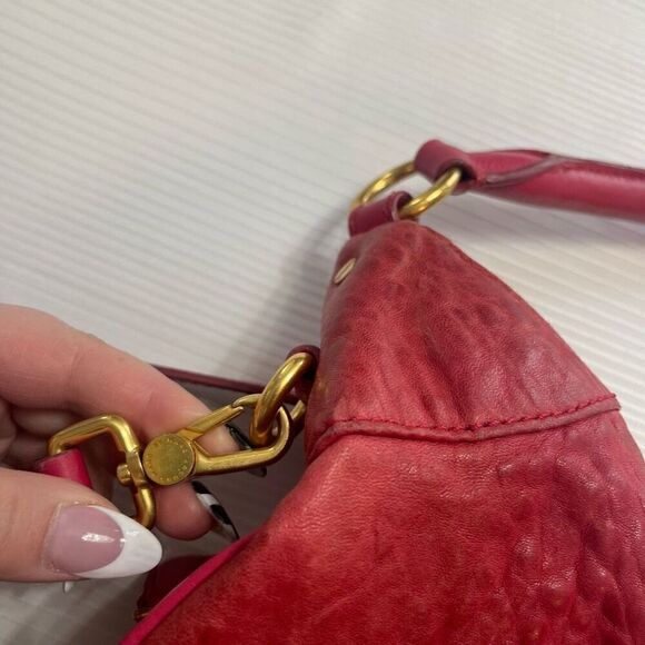 Marc By Marc Jacobs Red Washed Up Billy Hobo Bag Purse Handbag - Picture 13 of 14